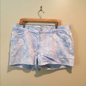 Old Navy Diva Blue & White Tie-Dye Shorts